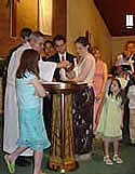 Picture, Baptism Round A Font
